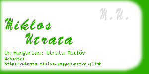 miklos utrata business card